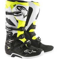 Alpinestars Mens Tech 7 Black White Yellow Boots