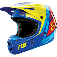 Fox V1 Yellow/Blue Vandal 2X-Large Helmet