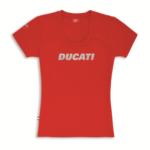 Ducati Ladies Ducatiana Red T-Shirt [Size:Large]