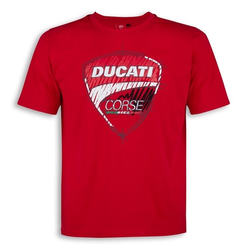 Ducati Corse Mens Sketch Red T-Shirt [Size:X-Small]