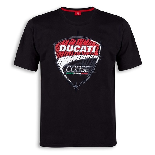 Ducati Corse Mens Sketch Black T-Shirt [Size:Medium]